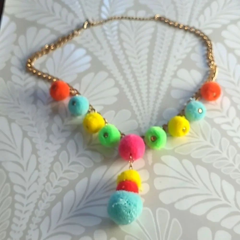 Pom pom Statement Necklace
